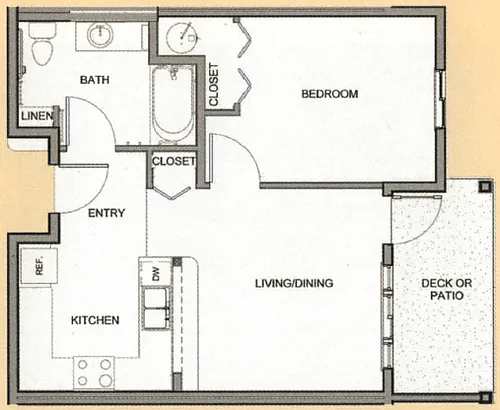 Floor plan One-Bedroom