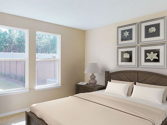 Virtually Staged Primary Bed