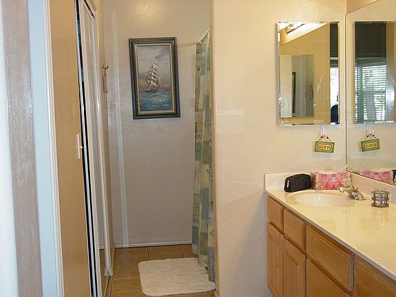 Master bath with large dressing area