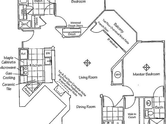 Actual floor plan is flipped vertically.