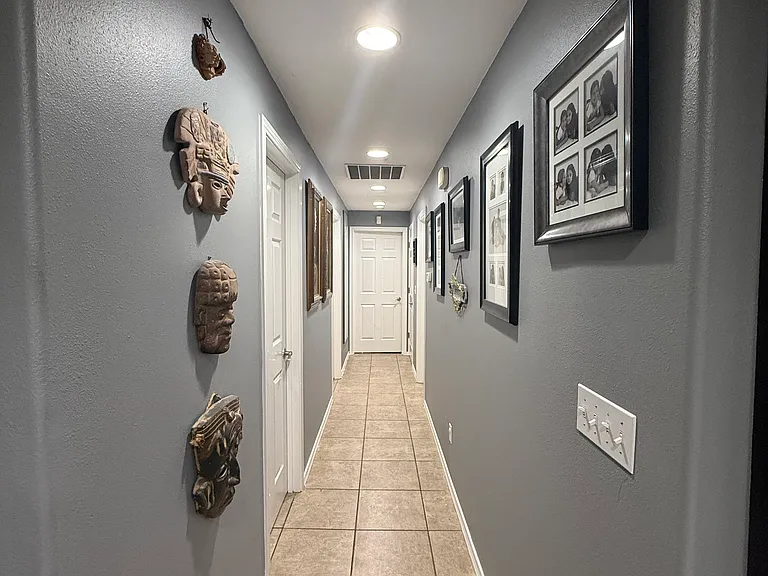 rooms down hall