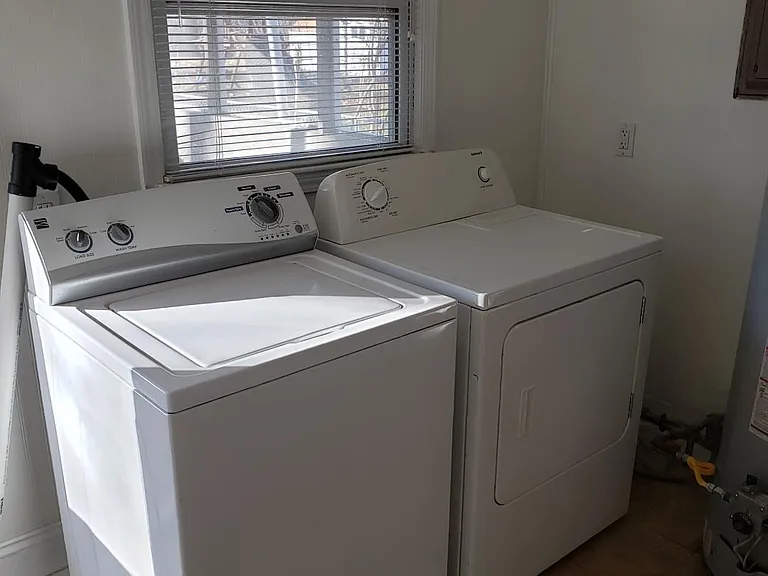 Really large laundry -- room to also serve as a mud room off the garage. The washer and dryer are included.