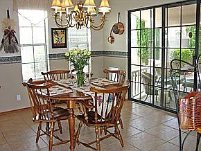 Dining Room with Sliders to Patio