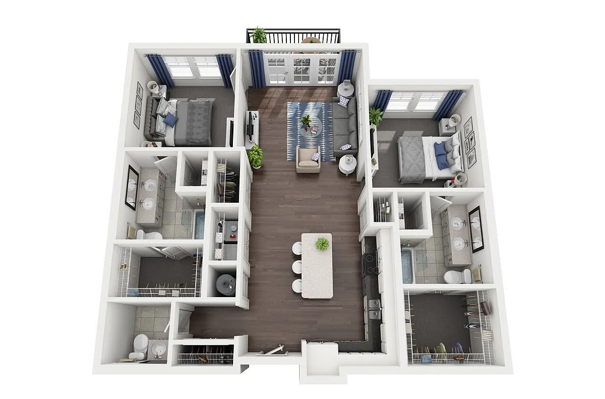 Floor plan B2 ALT - 2 bed 2 bth (4764b2a)