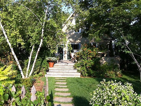 Secluded rear entrance