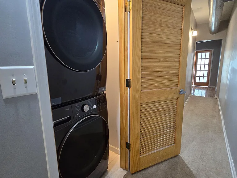 modern washer and dryer