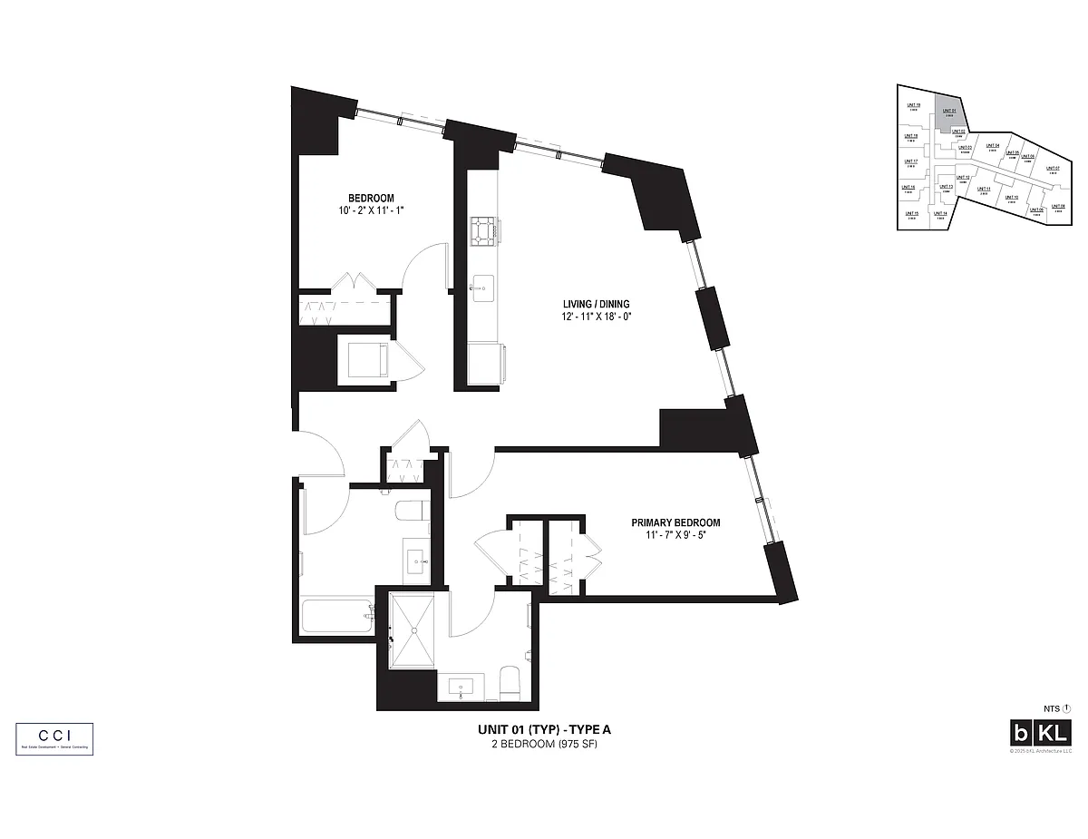 Floor plan Tier 01 - Two Bedroom