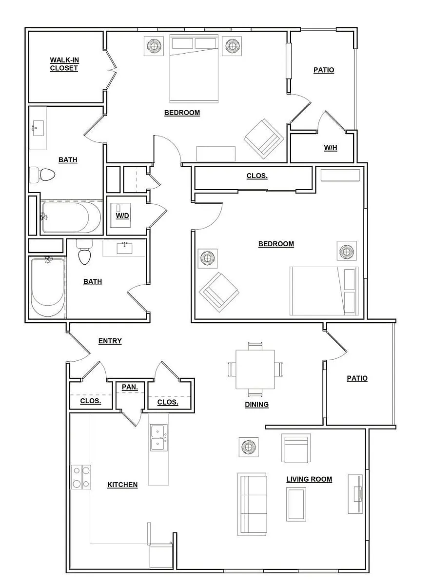 Floor plan 2C2 Renovated