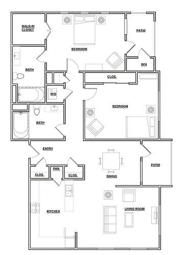 Floor plan 2C2 Renovated