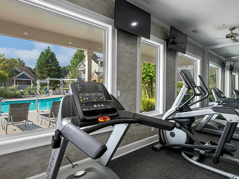 Work up a sweat while overlooking our beautiful pool for an energizing workout.