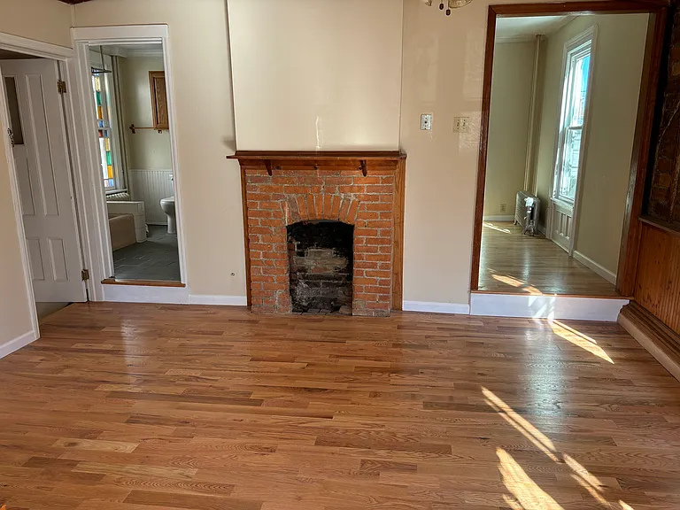 Fireplace and Family Room in Kitchen