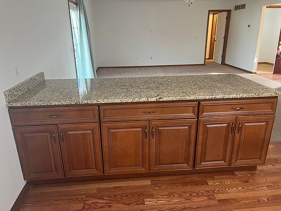 Kitchen into living room