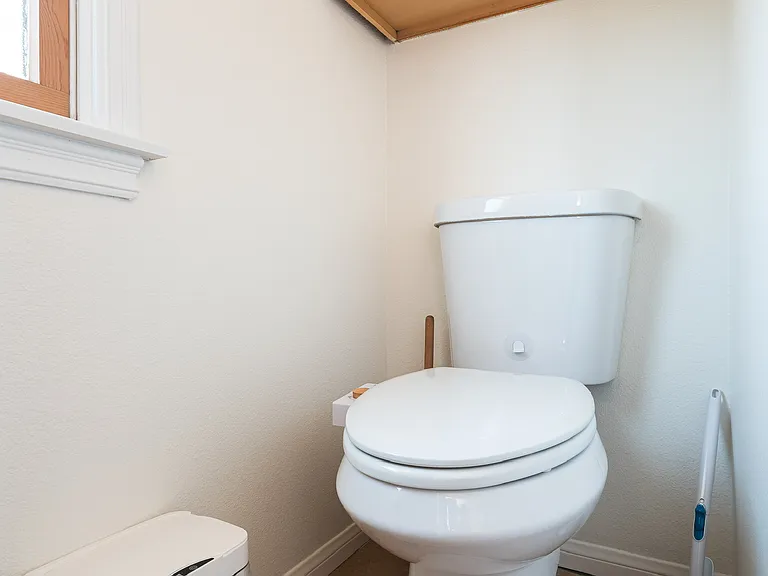 Toilet in master bathroom