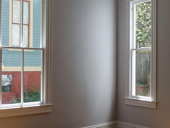 High windows and ceiling