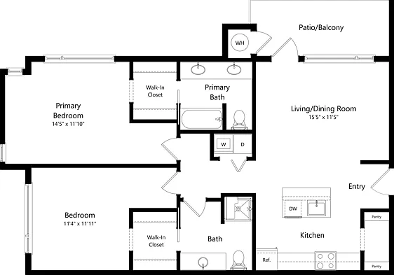 Rivers Edge | 2x2 | 1105 sq ft Rivers Edge | 2x2 | 1105 sq ft