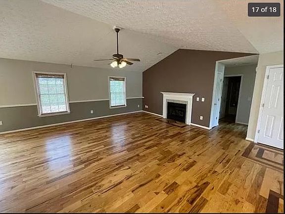 Living area with fireplace