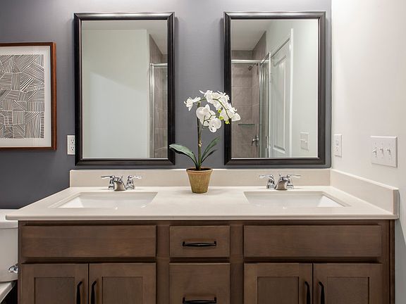 Owner s Bath features double bowl vanity and walk-in shower