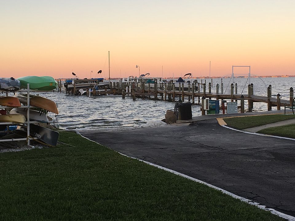 Boat ramp and kayak storage