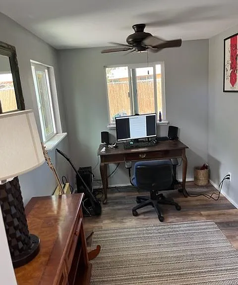 other bedroom has a queen bed but can be used as an office