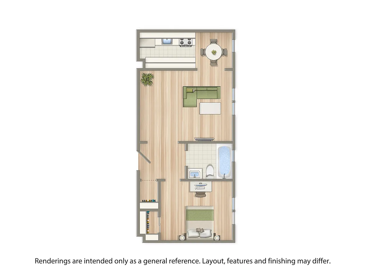 Floor plan One Bedroom A
