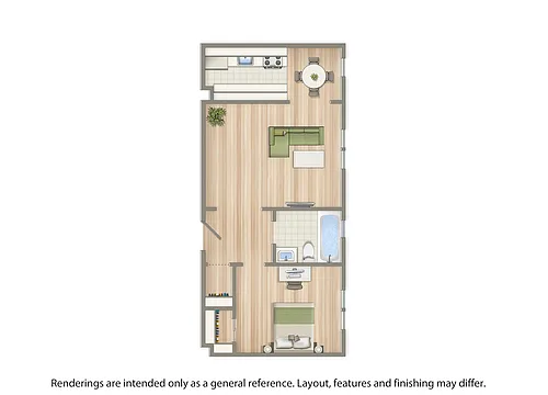 Floor plan One Bedroom A