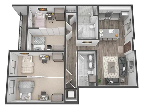 Floor plan 4BR/2BA - Laguna