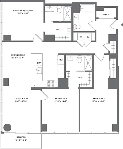 Floor plan 3 Bed/3 Bath_C4