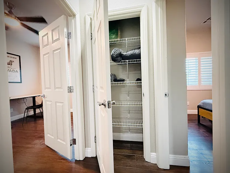 Plenty of pantry / linen closet space in our hallways