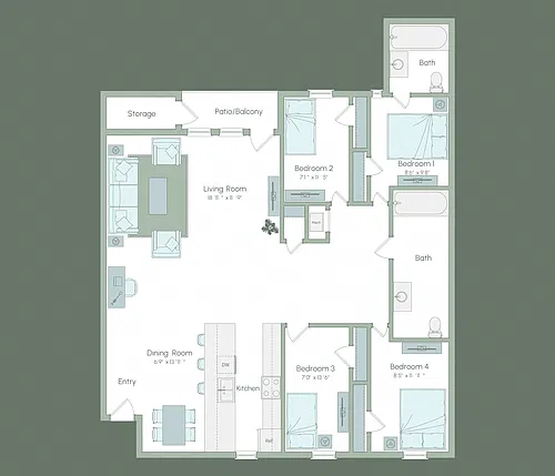 Floor plan D1