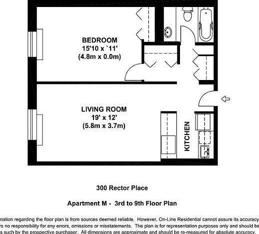 2nd image of 300 Rector Pl APT 3M