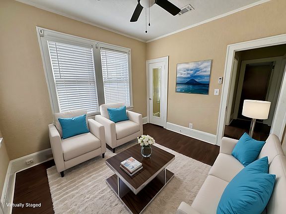 Virtually staged living room