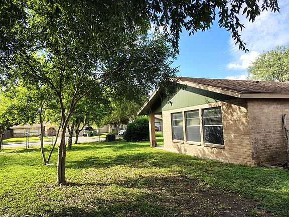 The back yard from the fence facing the street