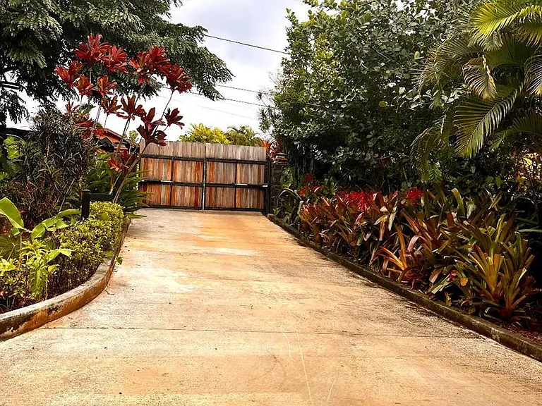 Inside Driveway Looking at Gate