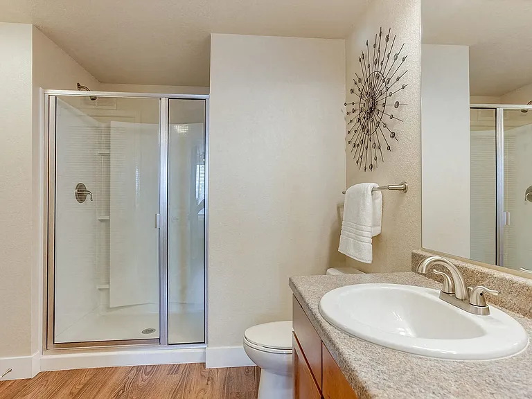 Spa-inspired bathrooms with walk-in showers in select apartment homes