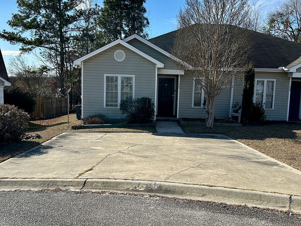 Left side of duplex-patio home. 2 bedrooms, 2 full baths, double driveway, new heat/air, DISH Network available, includes full size washer & dryer and refrigerator. All new paint (ceilings and walls), new LVP flooring, and new carpet in bedrooms.