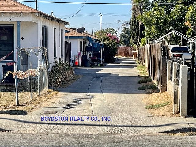 Driveway down to the back of Unit D