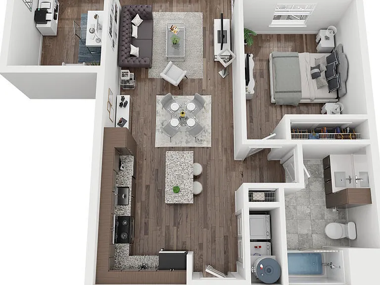 1C floor plan Sunnen Station Apartments