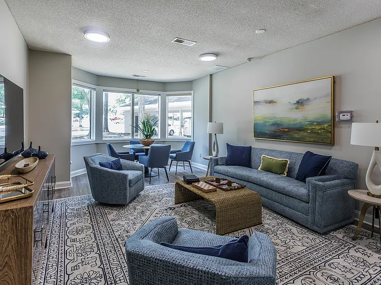 Living Room With Sun Room