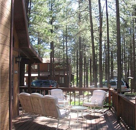 spacious front deck