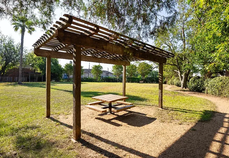 Private on site park with walking trail