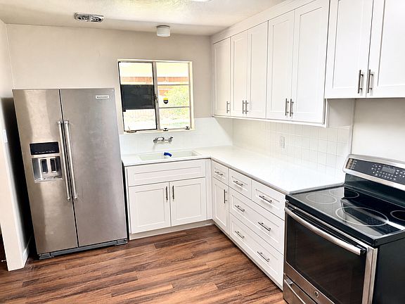 Kitchen with cabinet doors