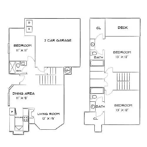 Floor plan Design 3A Townhome Premier 2