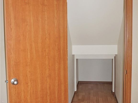 Deep storage closet right off living room on main floor.