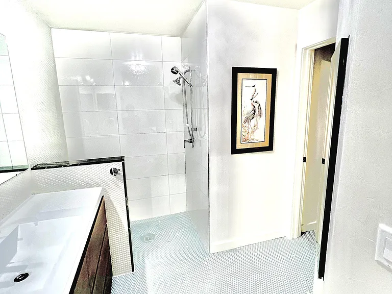 easy to clean fully tiled shower