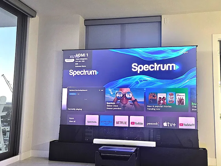 120" inch short throw projection TV!