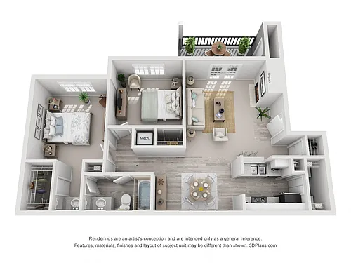 Floor plan 2 Bedroom A
