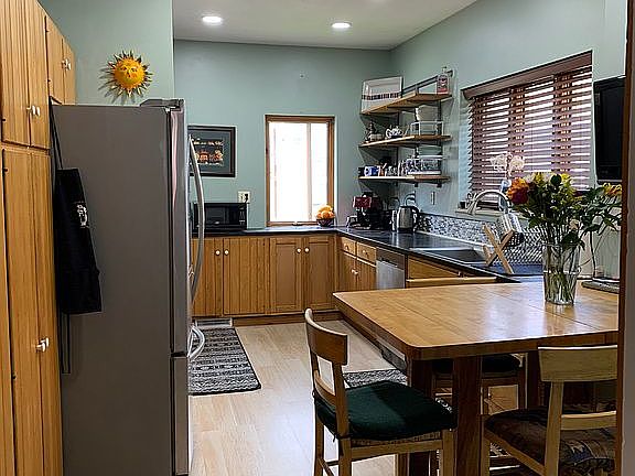 Large kitchen with new floor