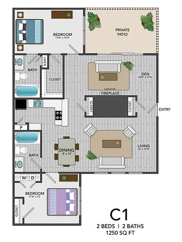 Floor plan C1 - Duplex