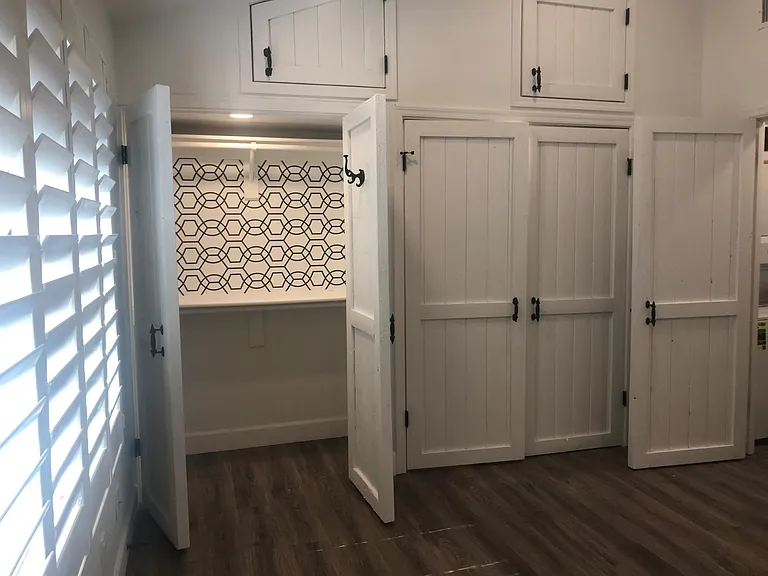Master Bedroom closets with custom lighting and design