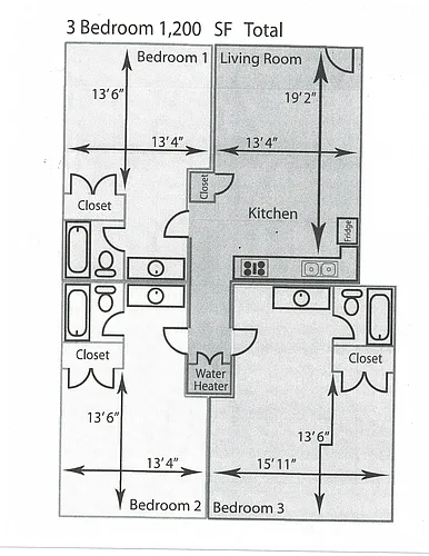 Floor plan Large Studio Deluxe